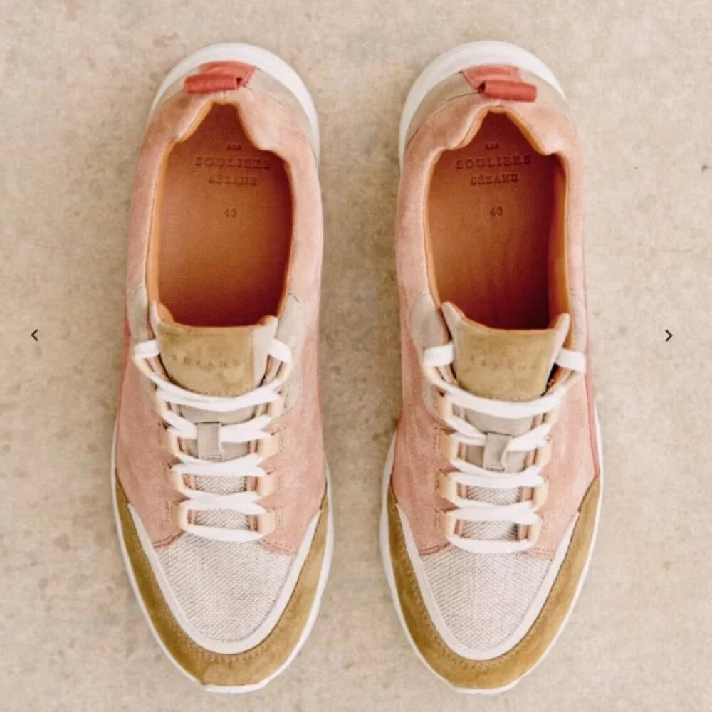Sezane Sama Sneakers Ecru Multi - Size 36/US 6
